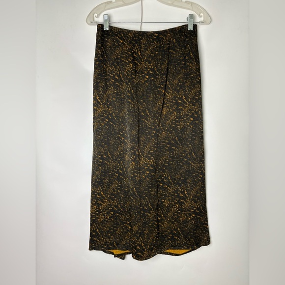 & Other Stories Graphic Animal Print Draped Midi Skirt in Black - Picture 5 of 9